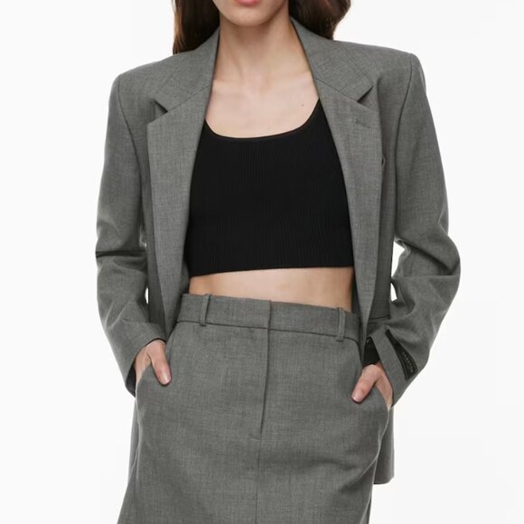 Artizia Babaton Sculpt Knit Squareneck Tank Black Large - Picture 4 of 6